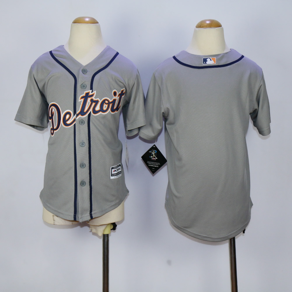 Youth Detroit Tigers Blank Grey MLB Jerseys